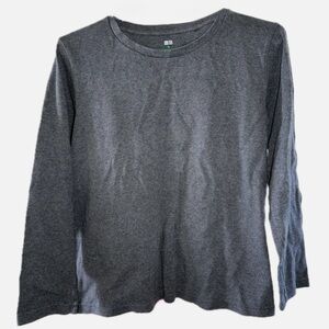 Uniqlo Cotton Grey Long Sleeve
